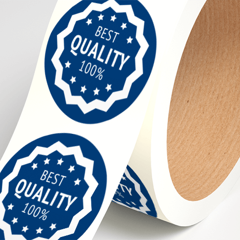 Circle labels on a roll